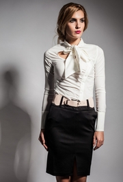 fuste negre scurte mulate office