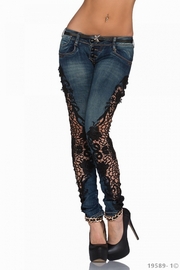 blugi taiati cu dantela