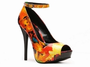 pantofi imprimeu floral