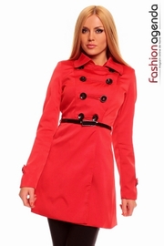 trench rosu dama